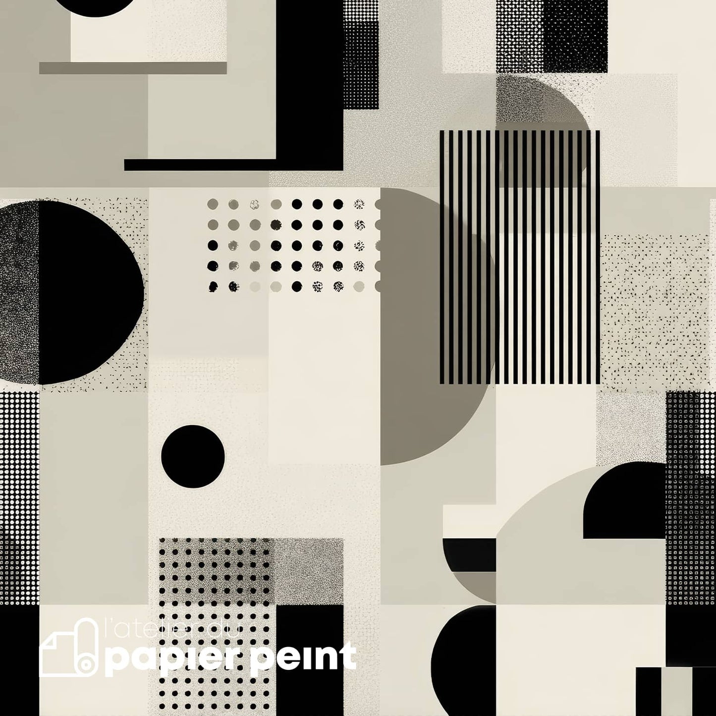 Papier peint Konstrukt gris