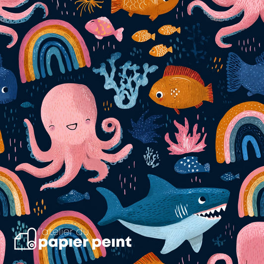 Papier-peint Octopus