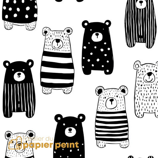 Papier peint Teddy Black