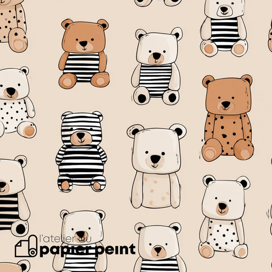 Papier peint Teddy Baby