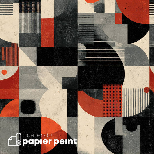 Papier peint Konstrukt rouge