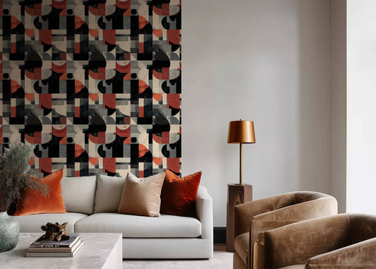 Papier peint Konstrukt rouge