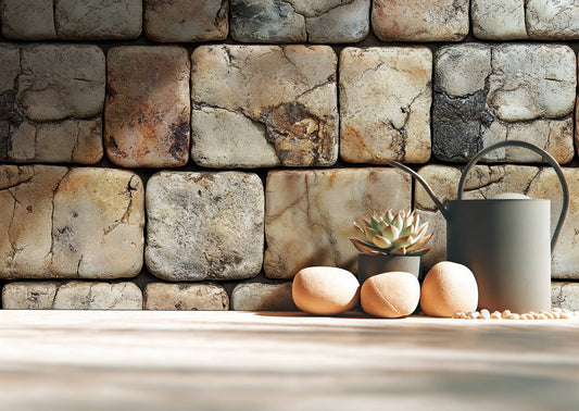 Brise vue effet Mur pierre rustique