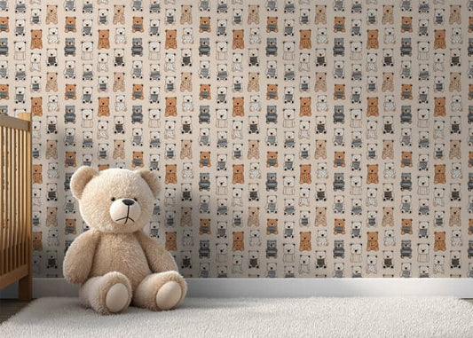 Papier peint Teddy Baby