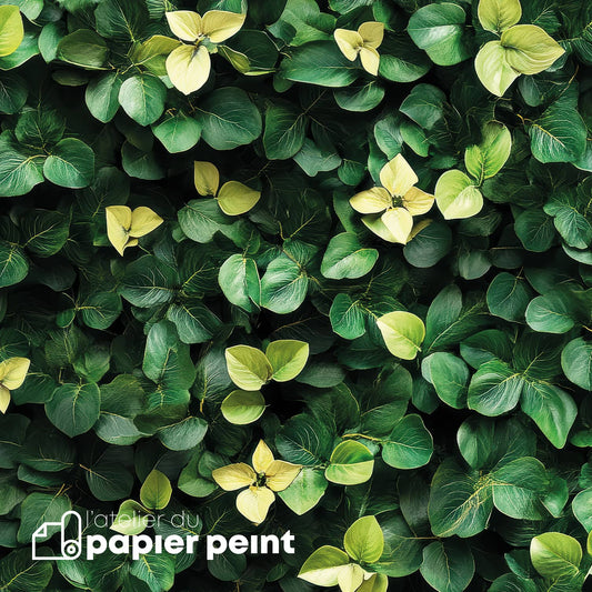 Papier peint effet haie végétale